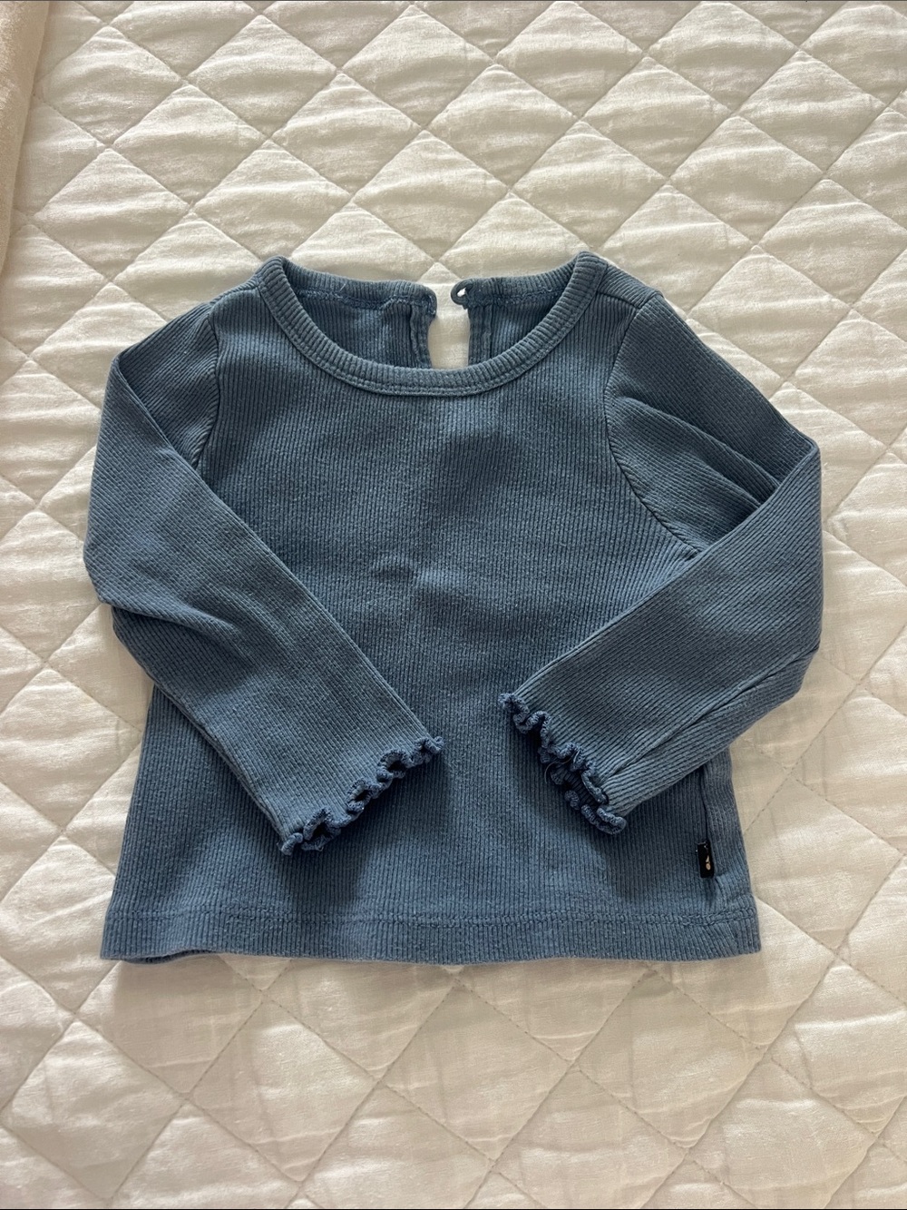 Gap Baby Long-Sleeve Ruffle Cuff Top - Blue